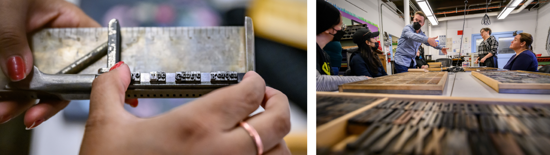 images from the printing class at University of Illinois